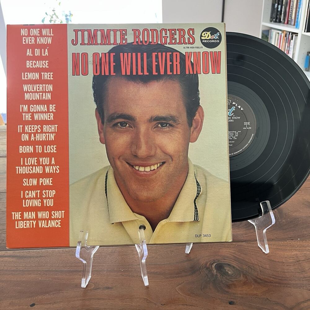 Jimmie Rodgers No One Will Ever Know Vinyl LP 1962 Dot DLP 3453 Mono